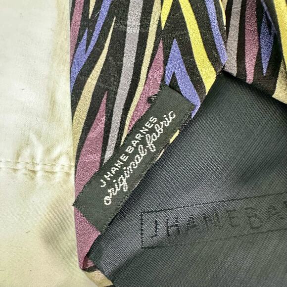 Jhane Barnes Men's 100% Silk Multicolored Geometric Color Diamonds Necktie Tie - Picture 3 of 6